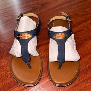 Michael Kors Dark Blue and Brown Sandals